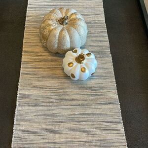 Tablerunner natural with straw inserts 14”X72”